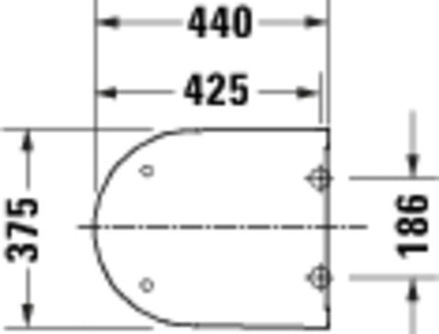 Duravit D-Code WC-Sitz mit Deckel, abnehmbar, weiß – ohne Absenkautomatik