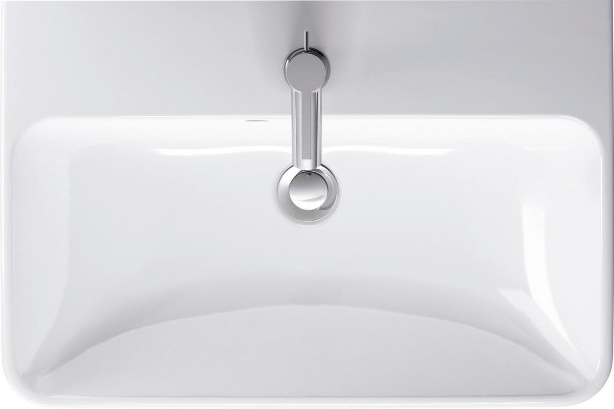DURAVIT Waschtisch ME by Starck 600 mm Weiß Seidenmatt mit Überlauf und 1 Hahnloch