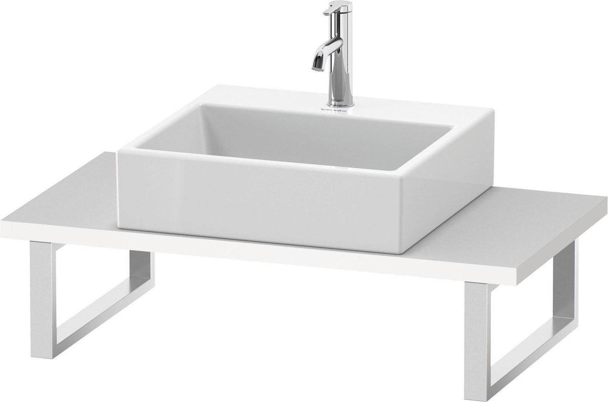 Duravit L-Cube Konsole variabel 800-2000 mm Weiß Matt mit Waschschüssel-Aussparung
