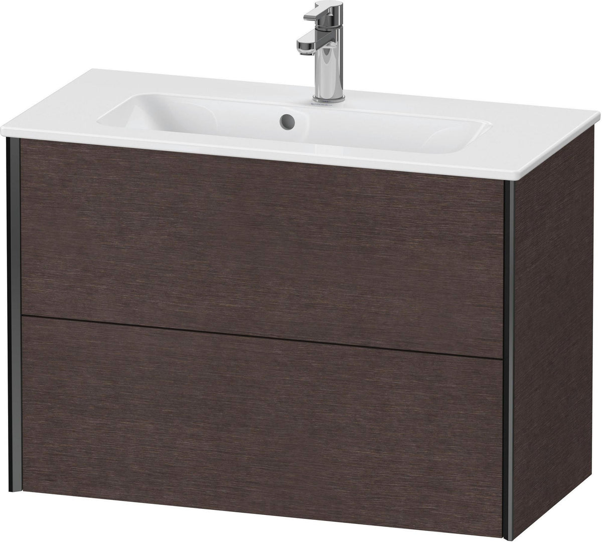 DURAVIT XViu Waschtischunterbau wandhängend 810 mm, 2 Schubladen, champagner matt/weiß matt