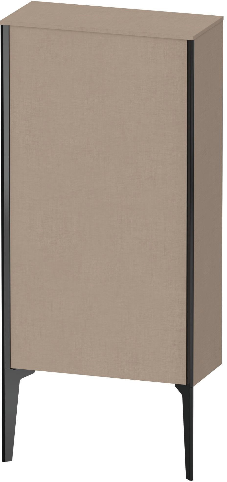 Duravit XViu Halbhochschrank 890 mm rechts – mattes Basalt mit Tip-on und Soft-Close