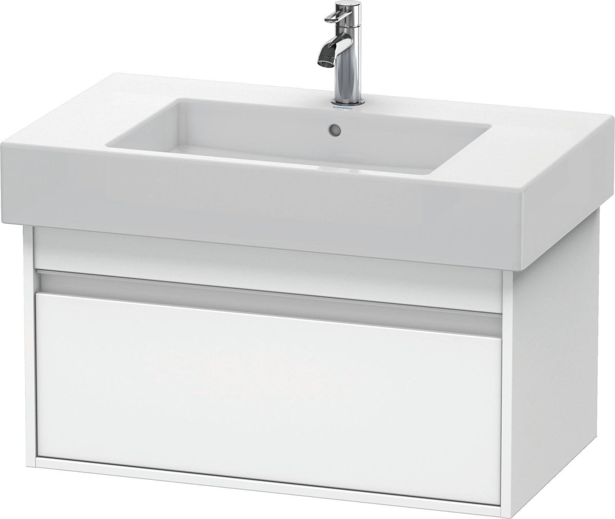 Duravit Ketho Waschtischunterbau 800 mm wandhängend, 1 Auszug, weiß matt – mit Soft-Close
