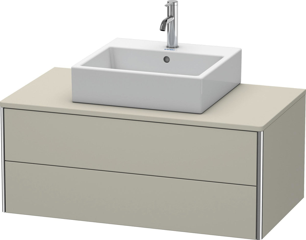 DURAVIT XSquare Waschtischunterbau 1000 mm taupe seidenmatt mit 2 Schubkästen