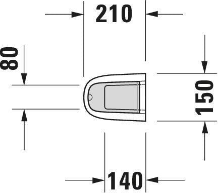 DURAVIT Standsäule Starck 3 aus Keramik, 210x150x705 mm, weiß, eckig, bodenstehend