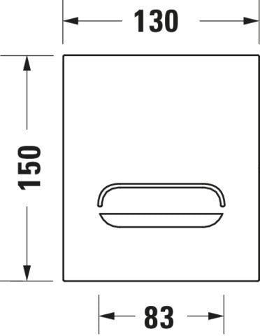 DURAVIT DuraSystem A2 Elektronische Betätigungsplatte für Urinal, Infrarot, Netzanschluss, Aufgesetzt, Weiß