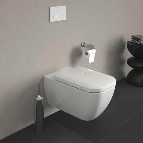 DURAVIT WC-Sitz Happy D.2 mit SoftClose Absenkautomatik, Edelstahl-Scharnieren, weiß, Duroplast