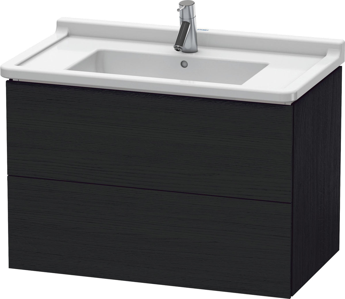 DURAVIT L-Cube Waschtischunterbau 820 mm taupe matt mit 2 Schubkästen und Tip-On-Technik