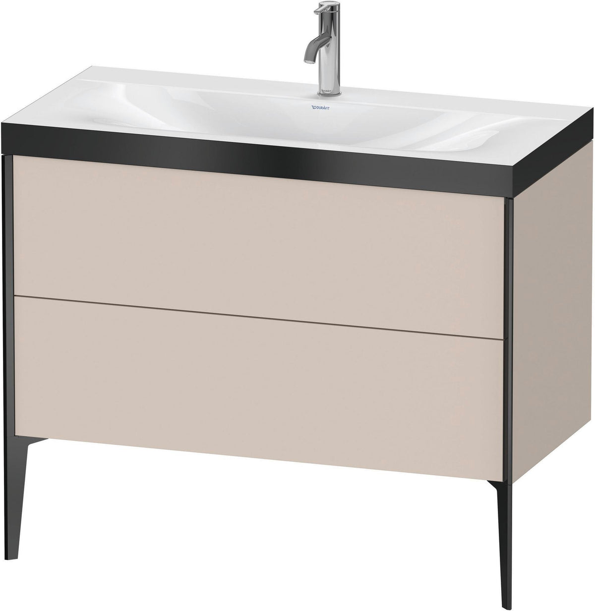 DURAVIT XViu c-bonded Waschtischset 1000 mm mit 2 Auszügen und Tip-on Technik