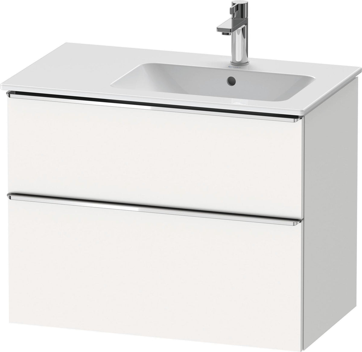 DURAVIT D-Neo Waschtischunterbau 810 mm Weiß Matt mit Bronze Griff und Soft-Close