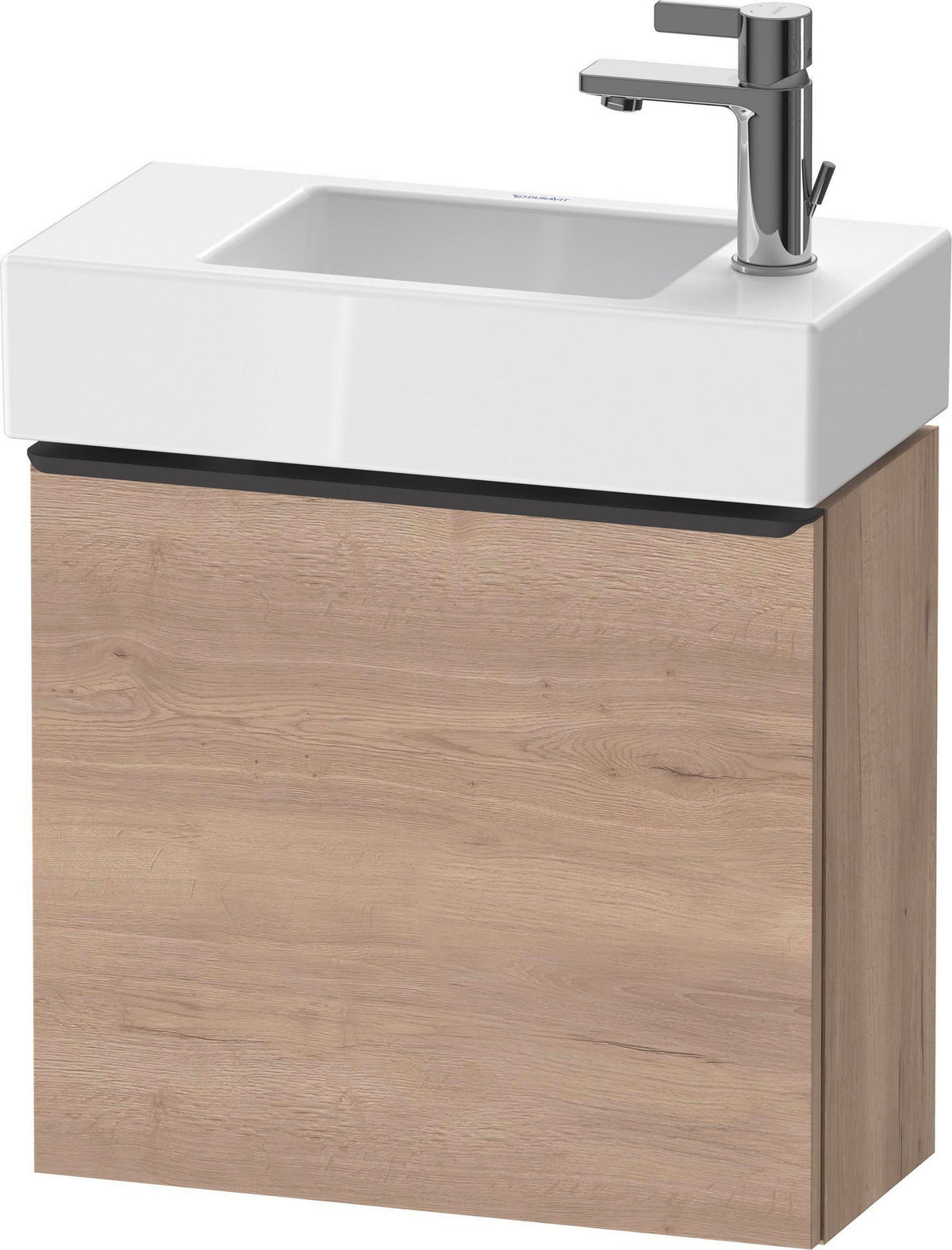 DURAVIT D-Neo Waschtischunterbau 484 mm Eiche Schwarz Matt, 1 Tür, Bronze Griff
