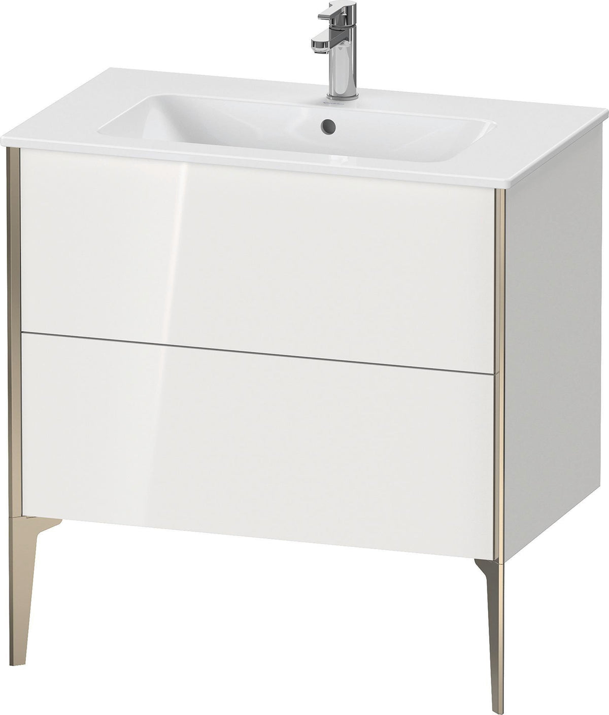 DURAVIT XViu Waschtischunterbau bodenstehend 594x810x480 mm mit 2 Auszügen, weiß matt