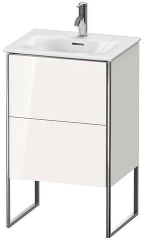 Duravit XSQUARE Waschtischunterbau 840 mm weiß matt – 2 Auszüge mit Tip-On-Technik