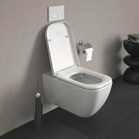 DURAVIT WC-Sitz Happy D.2 mit SoftClose Absenkautomatik, Edelstahl-Scharnieren, weiß, Duroplast
