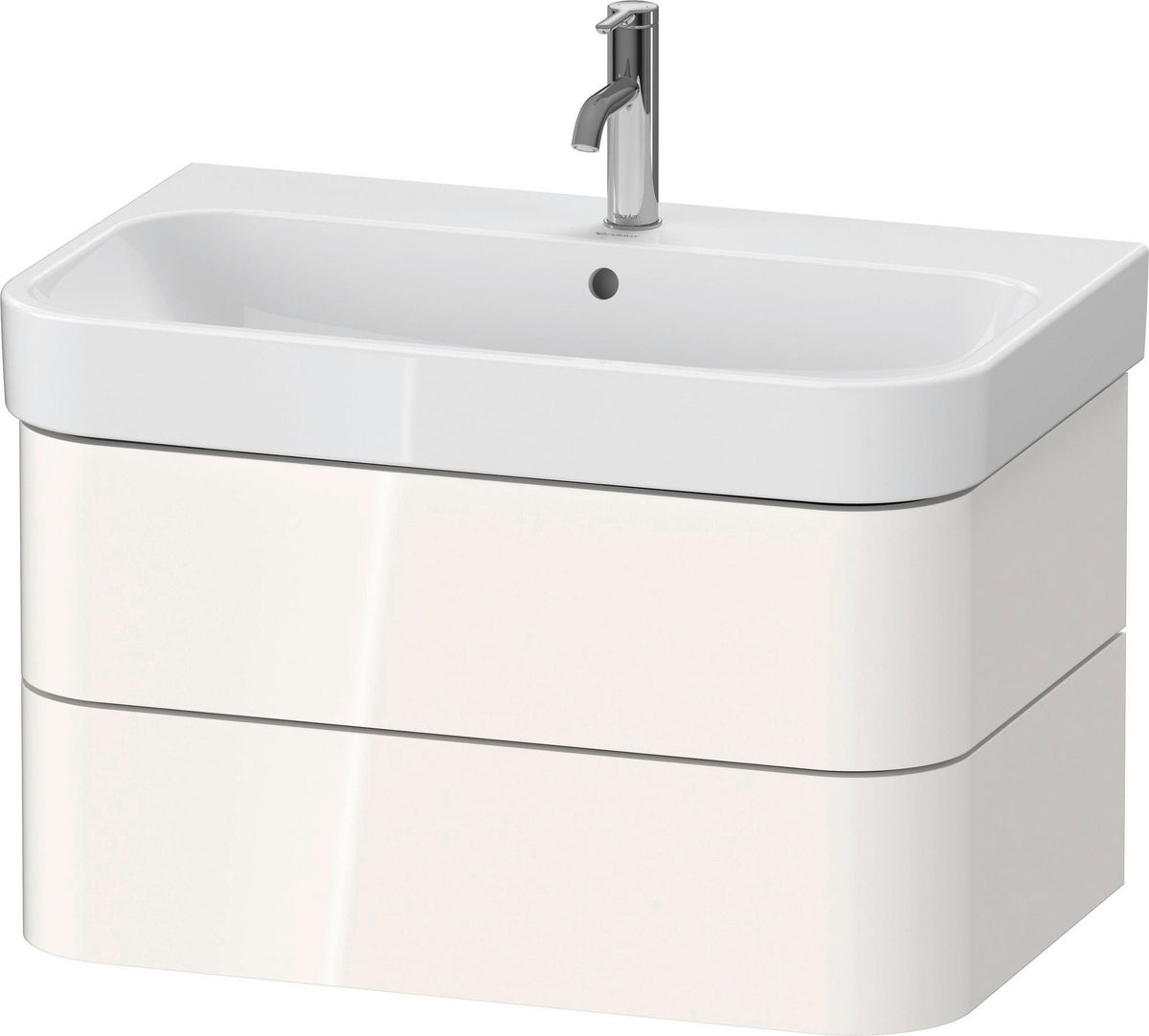 DURAVIT Happy D.2 Waschtischunterbau 775 mm, 2 Schubkästen, Tip-On, Taupe supermatt
