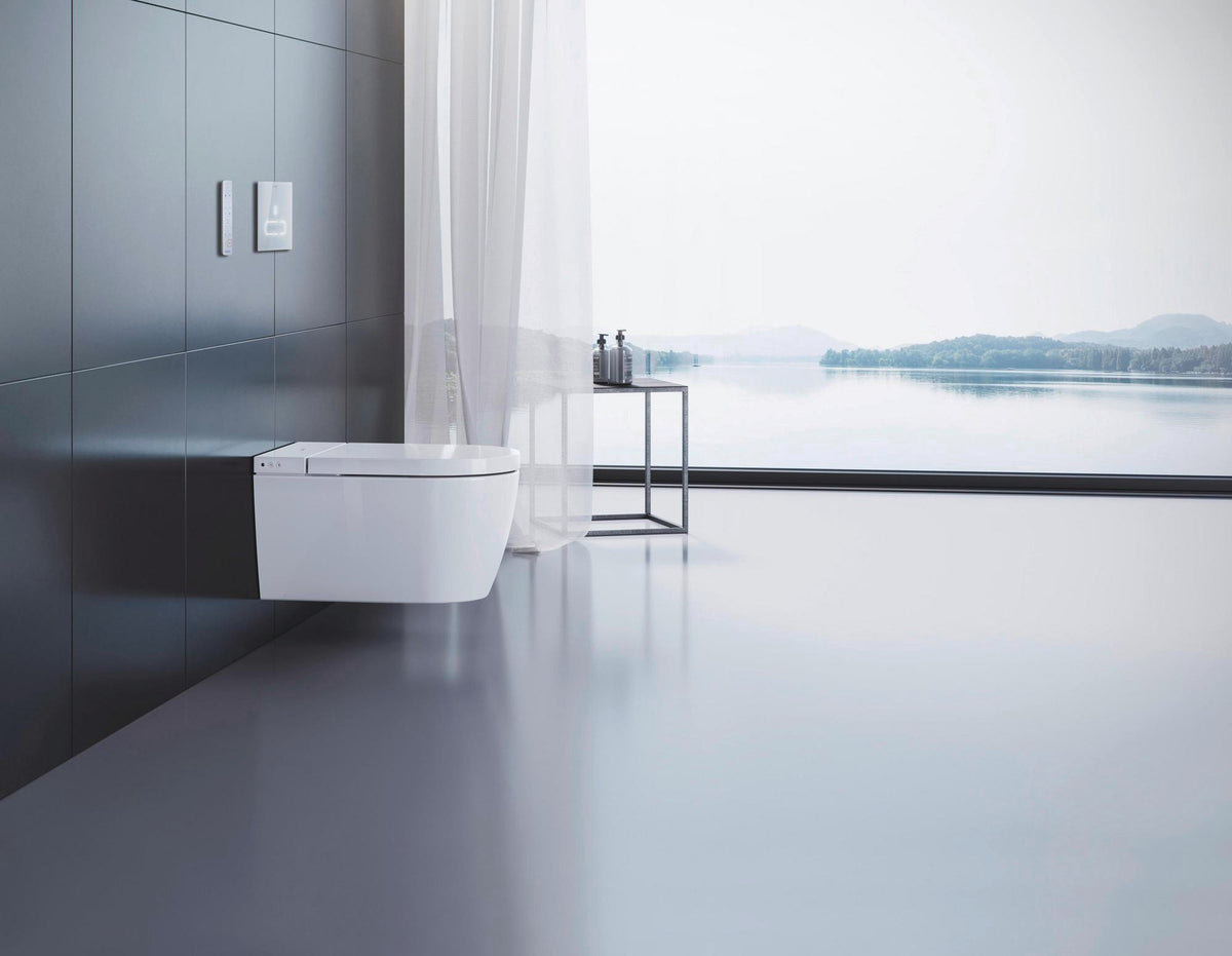 Duravit DuraSystem Elektronische Betätigungsplatte Glas Weiß Infrarot Dual Flush