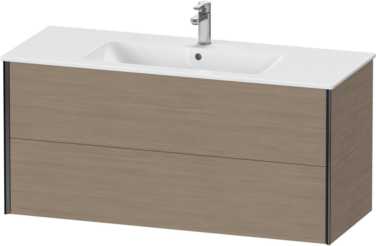 Duravit XViu Waschtischunterbau wandhängend 1210 mm, 2 Schubkästen, champagner matt/weiß matt