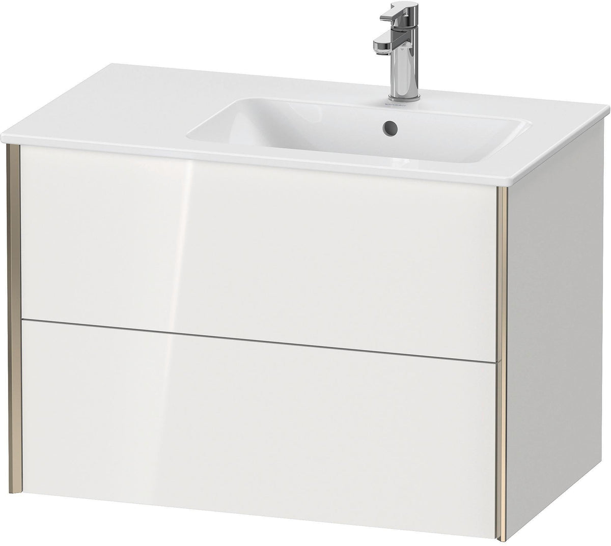 DURAVIT XViu Waschtischunterbau wandhängend 810 mm, 2 Schubkästen, weiß matt
