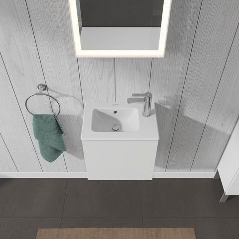 Duravit L-Cube Waschtischunterbau 420 mm wandhängend, 1 Tür rechts, weiß matt – Christian Werner Design
