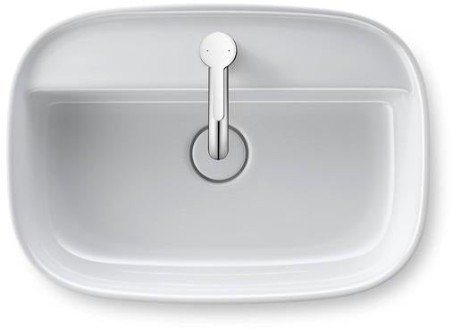 DURAVIT Zencha Aufsatzbecken 550 mm Weiß – mit Hahnlochbank, ohne Überlauf