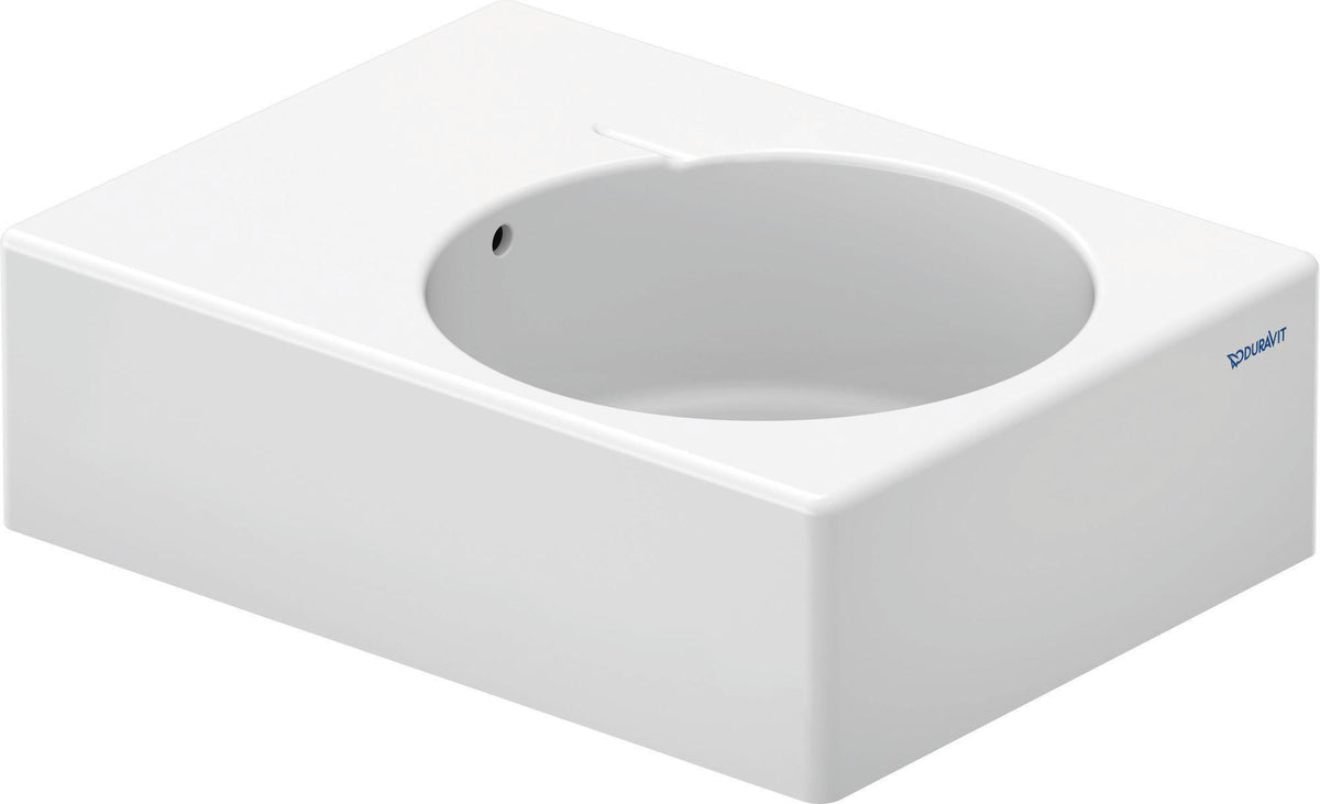 DURAVIT Design Classics Wandwaschtisch 615 mm, Becken links, mit Überlauf, weiß