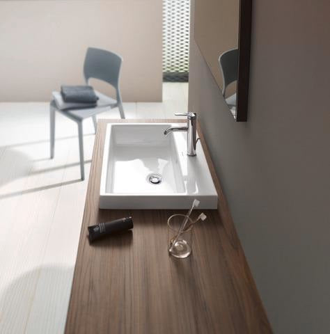Duravit Vero Air Einbauwaschtisch 550 mm mit Überlauf und 1 Hahnloch – Weiß