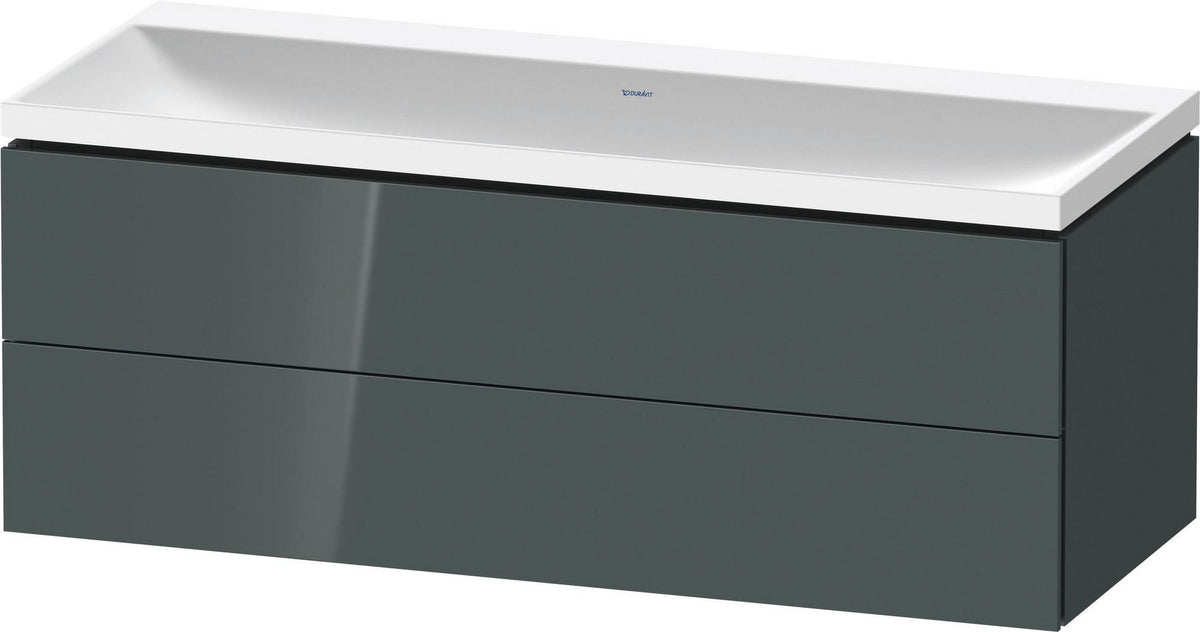 Duravit L-Cube Waschtischset 1200x480x480 mm Eiche Terra Matt mit Tip-on Technik