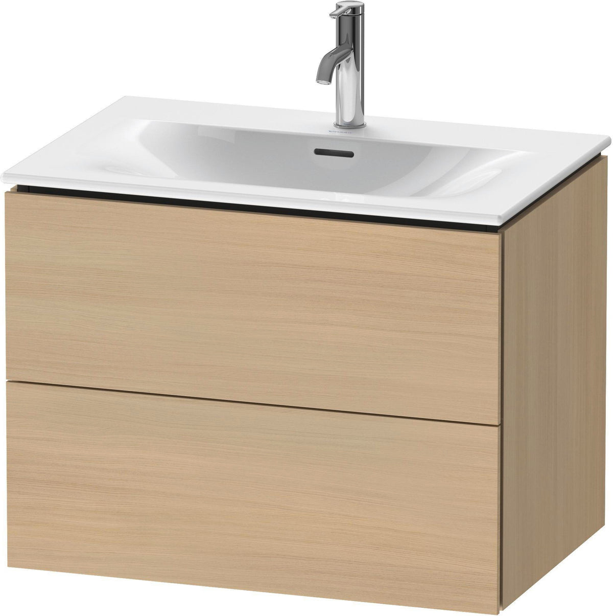 DURAVIT L-Cube Waschtischunterbau wandhängend 720 mm weiß matt mit 2 Schubkästen und Tip-On-Technik