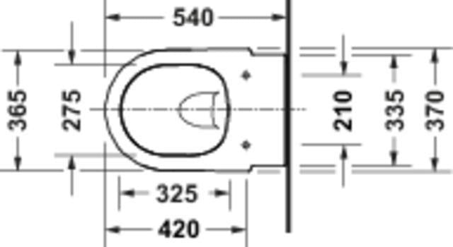 DURAVIT Balcoon Wand-WC 370x540mm spülrandlos Rimless DuraShield Weiß Hochglanz