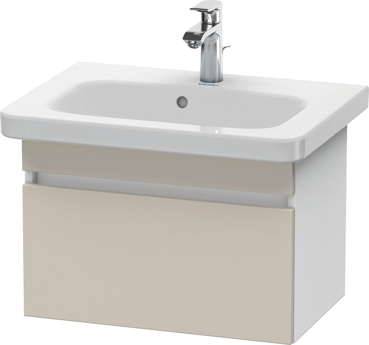 DURAVIT DuraStyle Waschtischunterbau wandhängend 580 mm betongrau matt mit Soft-Close-Auszug