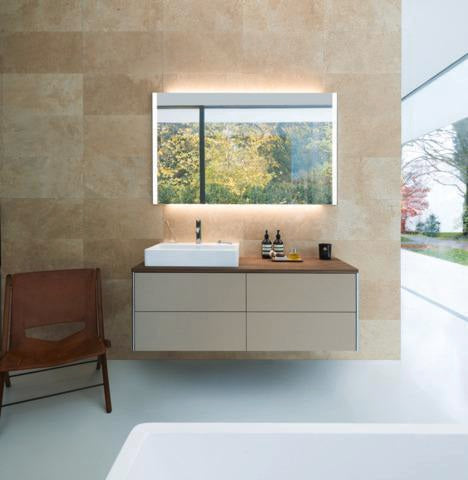 Duravit DuraSquare Waschtisch 500 mm Weiß ohne Überlauf mit Hahnlochbank – Aufsatzbecken