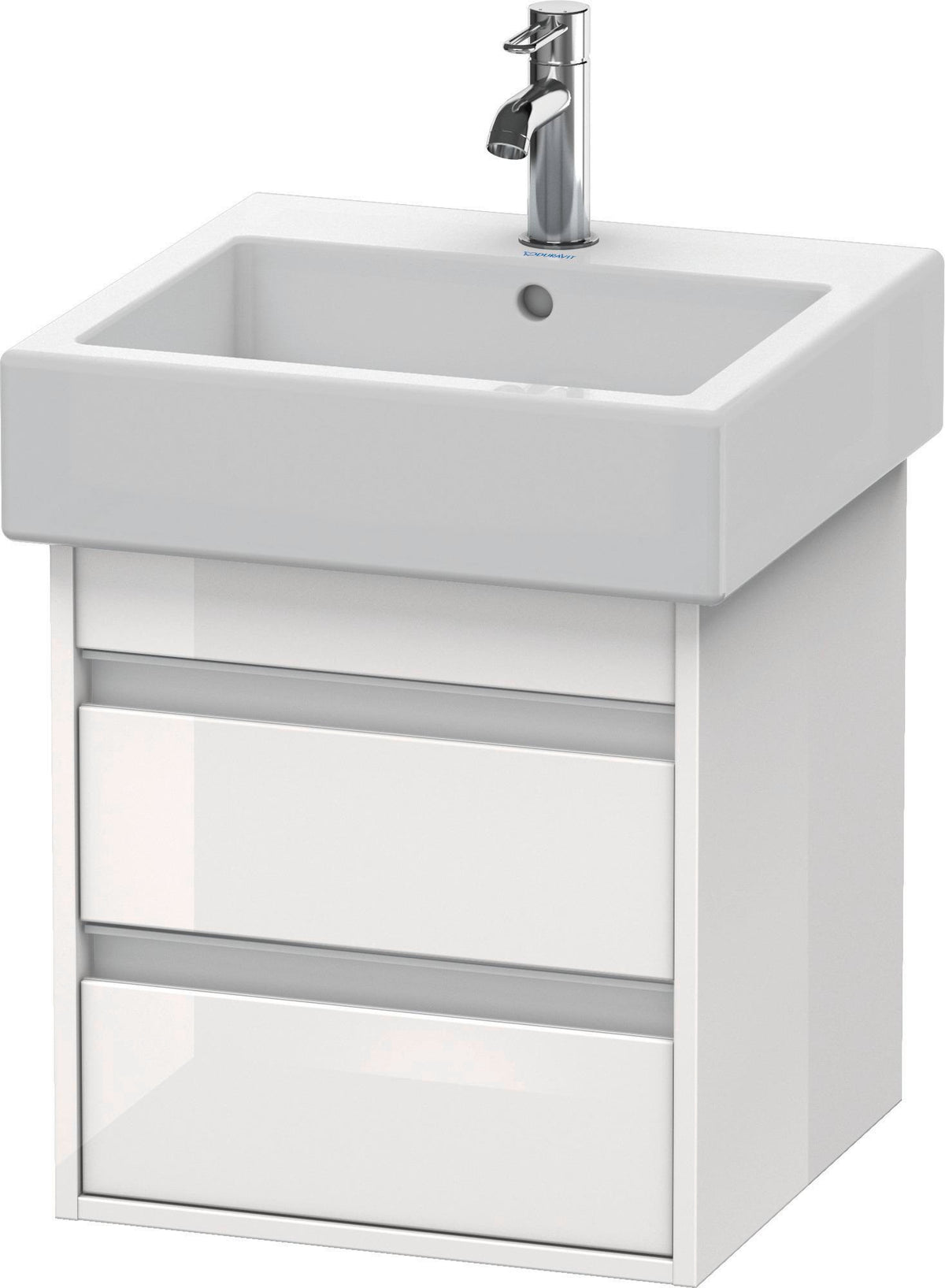 DURAVIT Ketho Waschtischunterbau wandhängend 440x450x480 mm, 2 Schubkästen, weiß matt