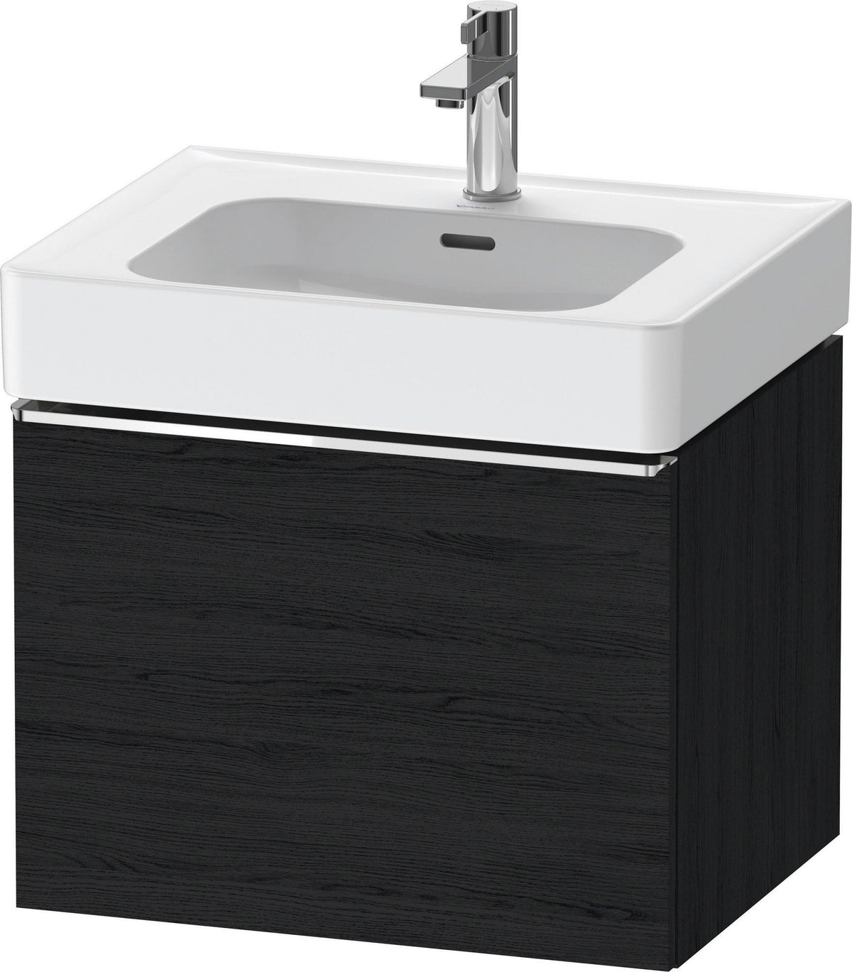 DURAVIT D-Neo Waschtischunterbau 584 mm Eiche Schwarz Matt mit Bronze Griff
