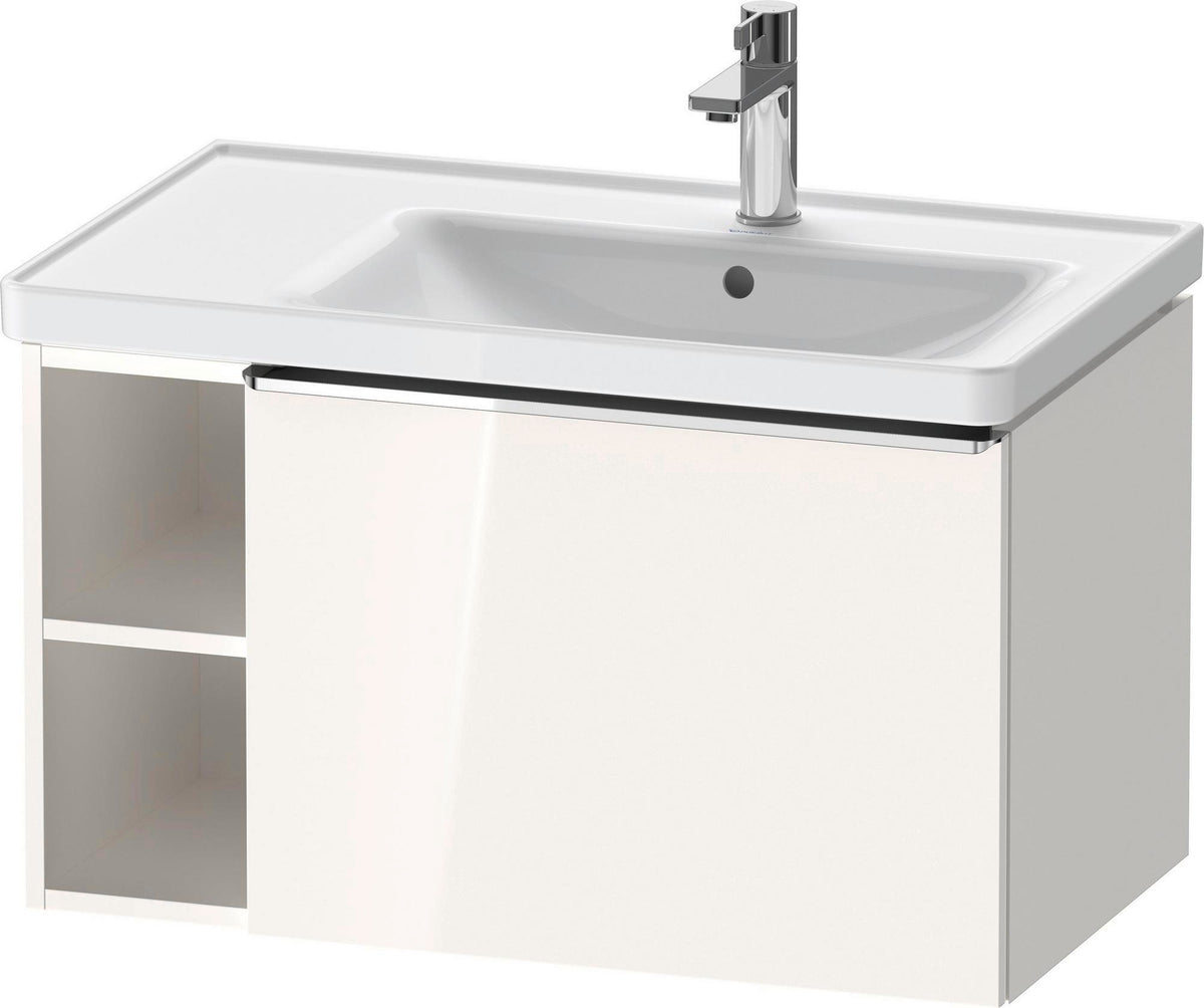 DURAVIT D-Neo Waschtischunterbau 784 mm wandhängend mit 1 Auszug und 2 offenen Fächern in Betongrau Matt
