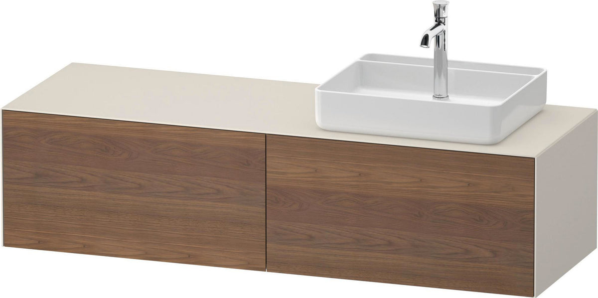 DURAVIT White Tulip Konsolen-Waschtischunterbau 1600 mm, 2 Auszüge, Weiß Seidenmatt, von Philippe Starck