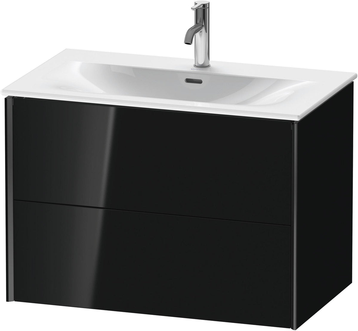 Duravit XViu Waschtischunterbau wandhängend 810 mm schwarz matt 2 Schubladen Tip-On