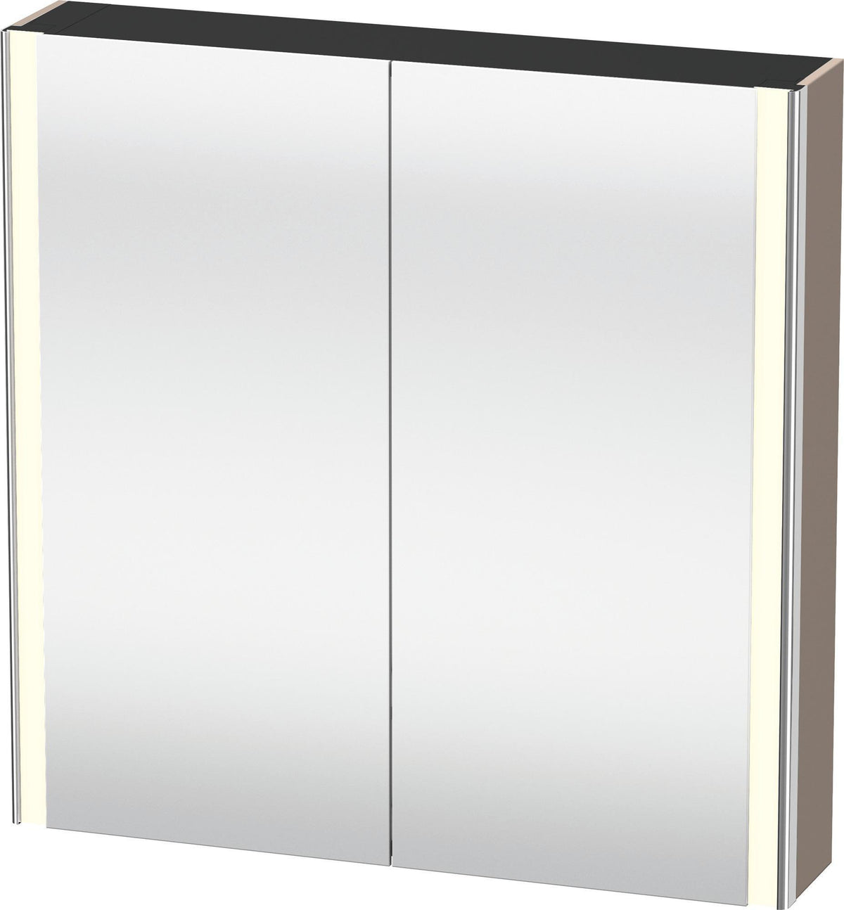 Duravit XSquare Spiegelschrank 800 mm mit LED-Beleuchtung, 2 Schwingtüren & Soft-Close