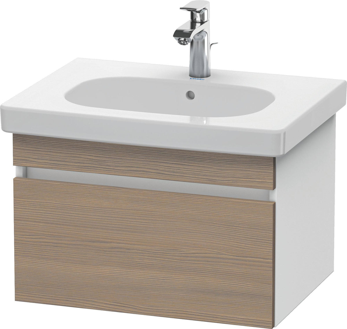 DURAVIT DuraStyle Waschtischunterbau 600 mm Eiche Terra/Weiß Matt mit 1 Auszug
