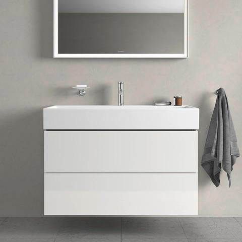 DURAVIT L-Cube Waschtischunterbau 984 mm, 2 Schubkästen, Weiß Matt, Wandmontage
