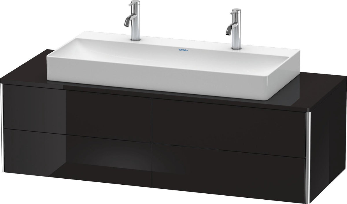 DURAVIT XSquare Waschtischunterbau 1400 mm, 4 Schubkästen, betongrau matt, wandhängend