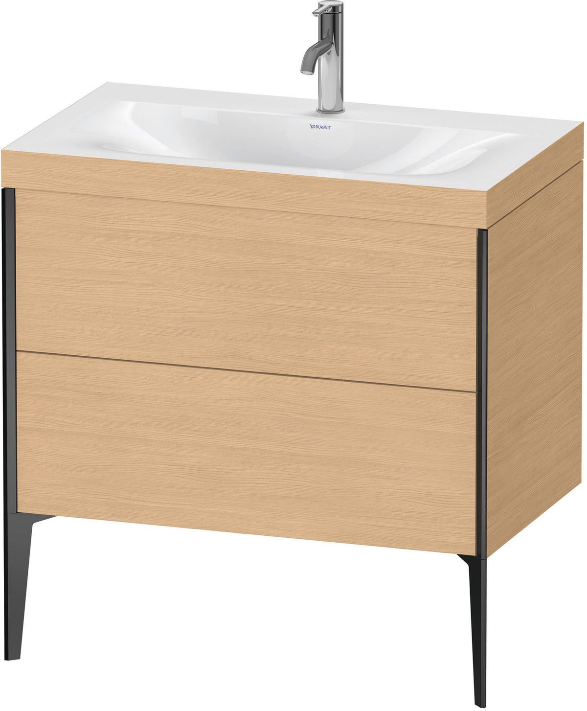 DURAVIT XViu c-bonded Waschtischset 800 mm mit 2 Auszügen, bodenstehend, Soft-Close