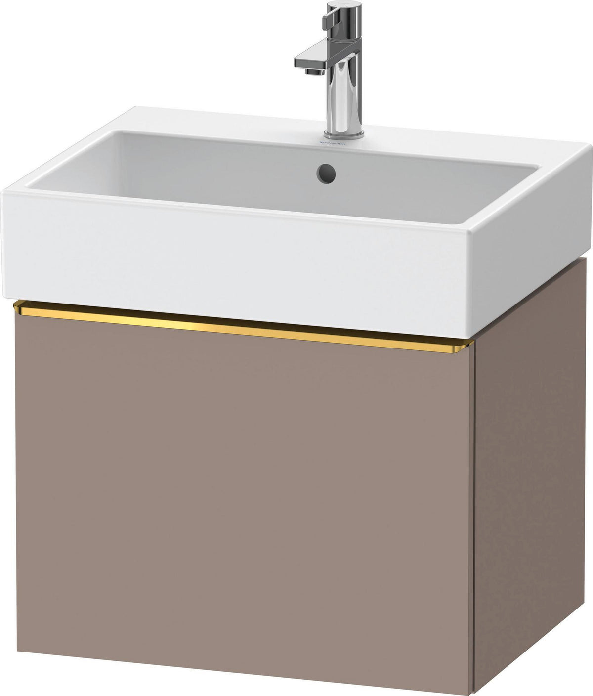 DURAVIT D-Neo Waschtischunterbau 584 mm wandhängend mit 1 Auszug, Griff Bronze, Weiß Matt