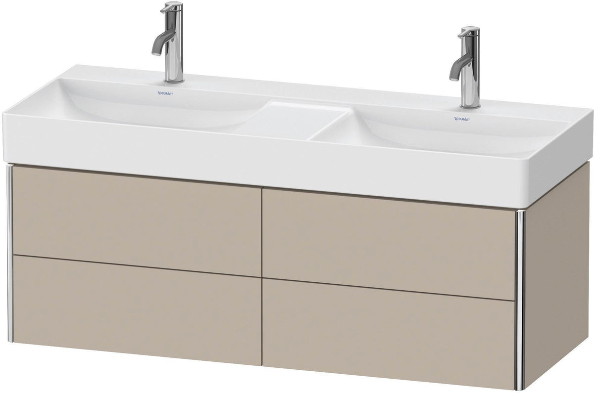 DURAVIT XSquare Waschtischunterbau wandhängend 1184 mm, 4 Schubkästen, weiß matt – Tip-On & Soft-Close