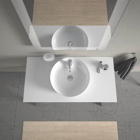 DURAVIT Cape Cod Aufsatzbecken 480 mm, Weiß Seidenmatt, mit Armatureninsel, ohne Überlauf