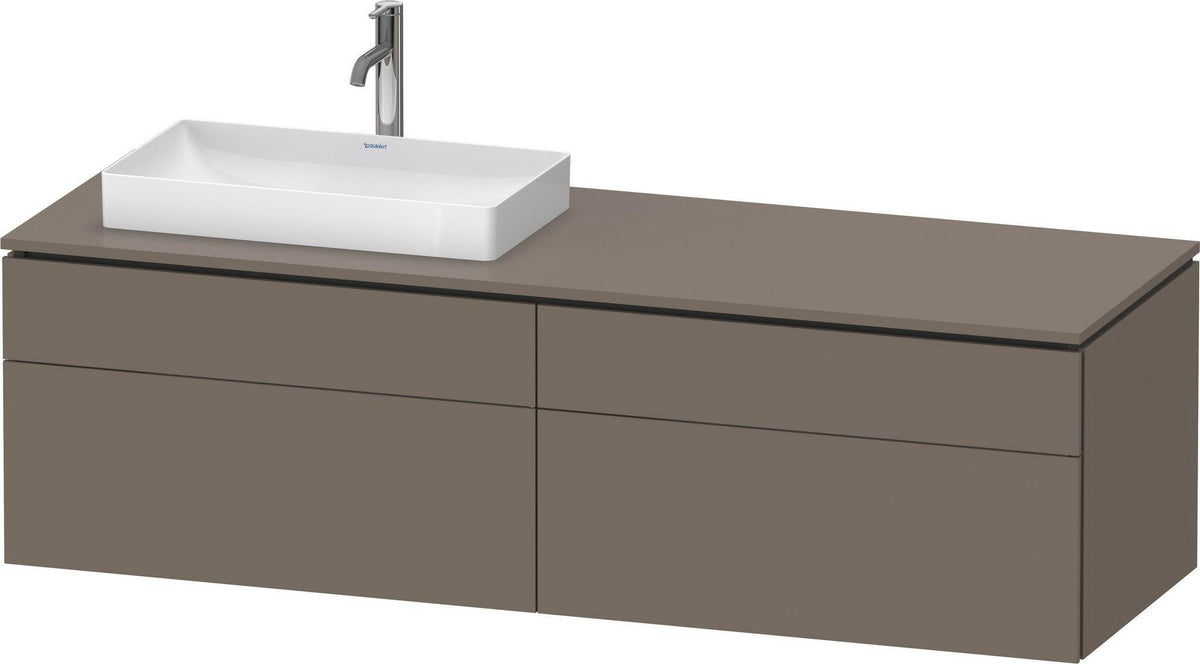 Duravit L-Cube Waschtischunterbau 1620 mm taupe supermatt mit Tip-On und Soft-Close
