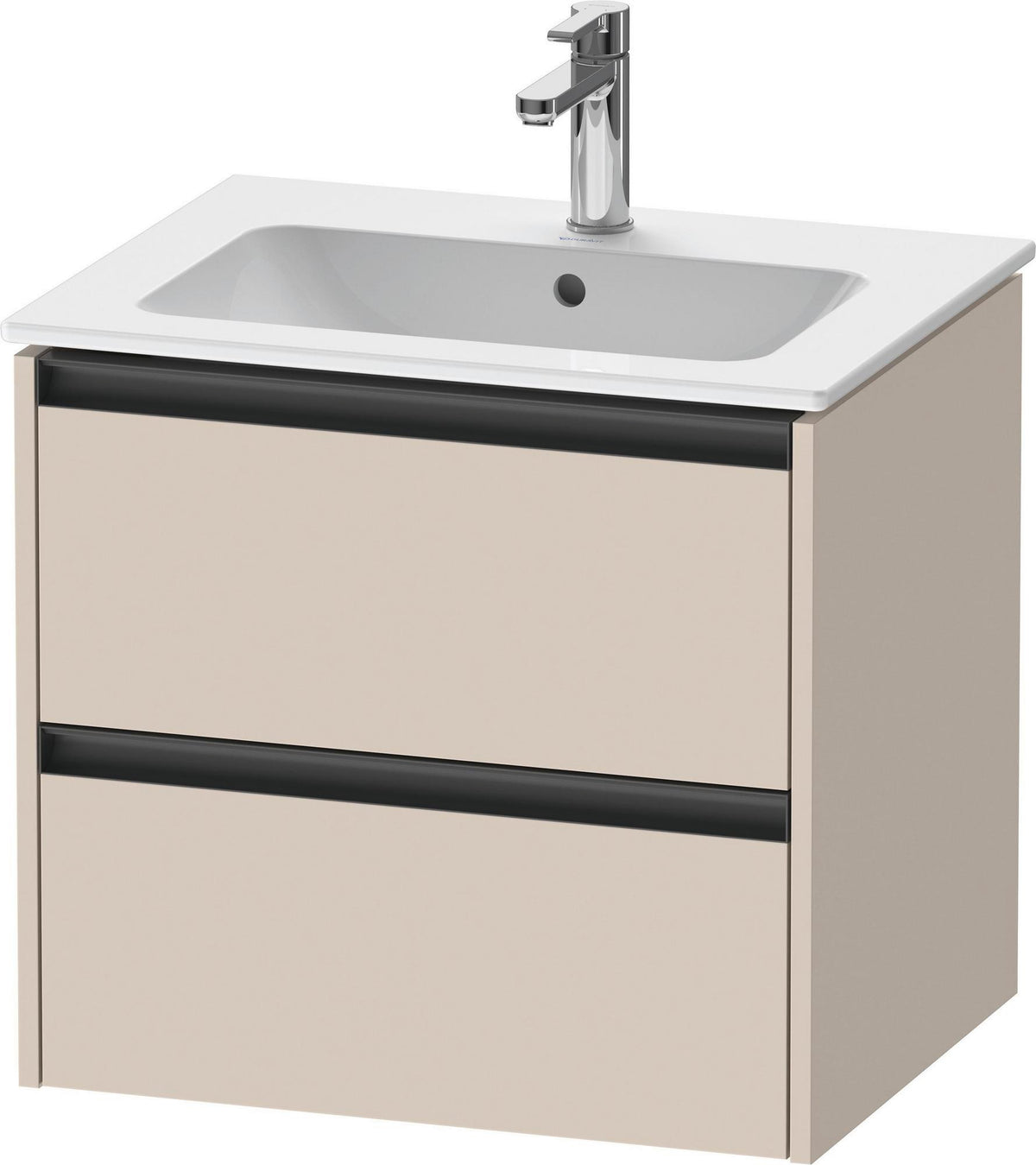 DURAVIT Ketho.2 Waschtischunterbau 610 mm betongrau matt mit 2 Schubkästen und Soft-Close