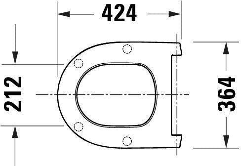 DURAVIT Univavo WC-Sitz D-Form tief 421 mm mit Absenkautomatik und Edelstahl-Scharnieren