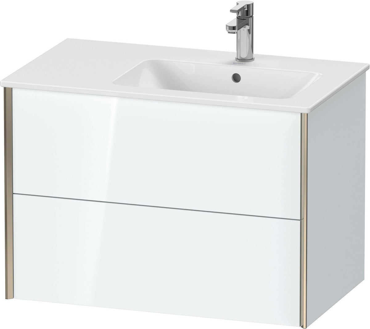 DURAVIT XViu Waschtischunterbau wandhängend 810 mm, 2 Schubkästen, weiß matt