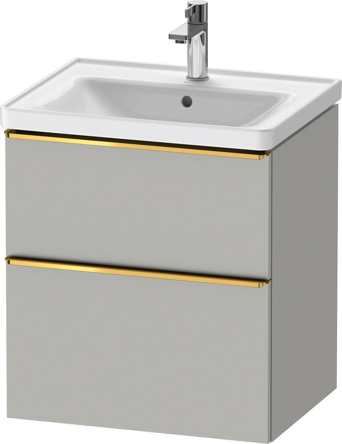 Duravit D-Neo Waschtischunterbau 584 mm betongrau matt mit Auszug und Schubkasten