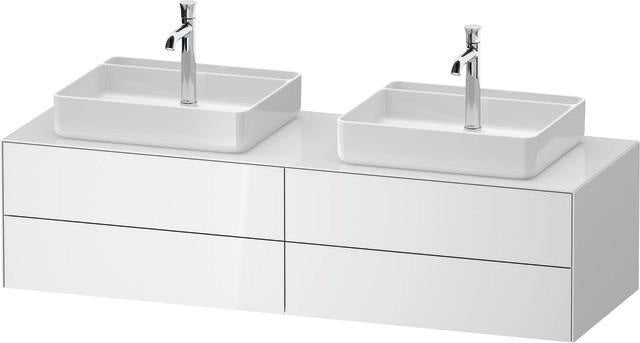 Duravit White Tulip Waschtischunterbau 1600 mm Nussbaum links von Philippe Starck