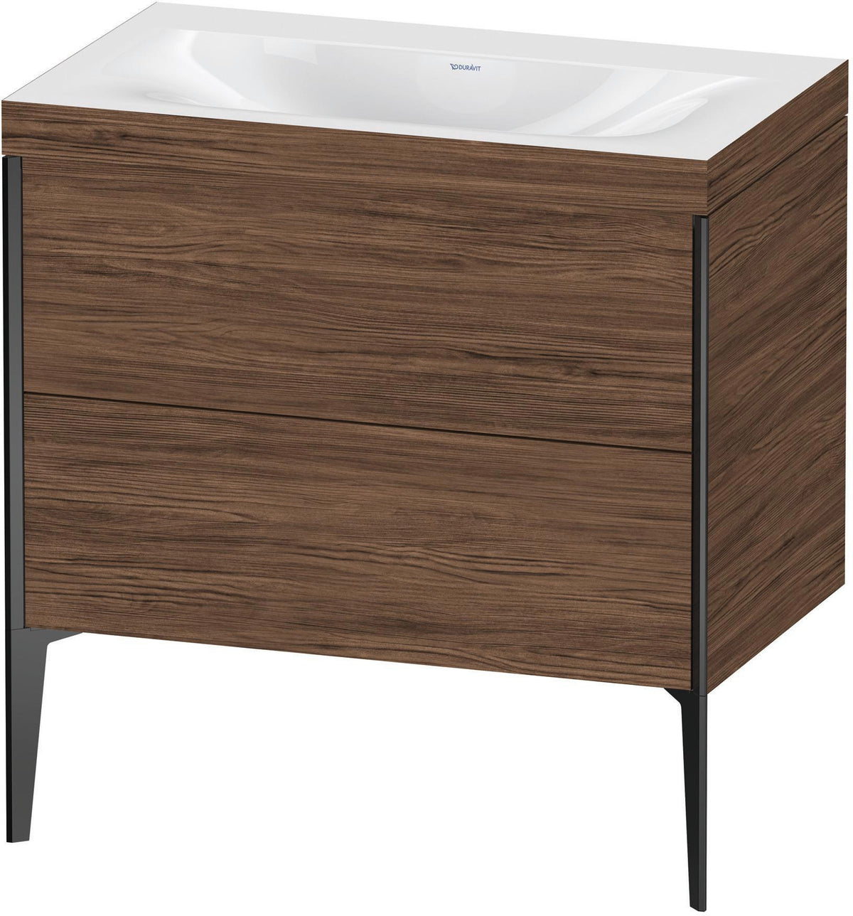 DURAVIT XViu c-bonded Waschtischset 800 mm mit 2 Auszügen, bodenstehend, Soft-Close